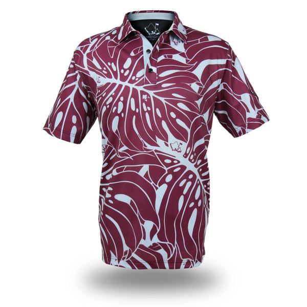 Men\'s OGA Oahu – Polo - Wine - Shop O\'ahu Lilac Golf Burgundy Golf: Apparel 2.0\