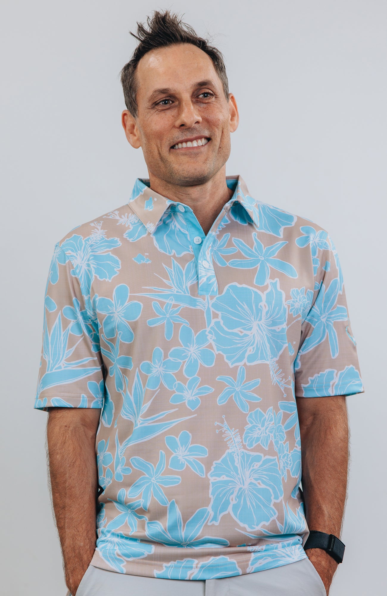 Floral polo fashion shirt