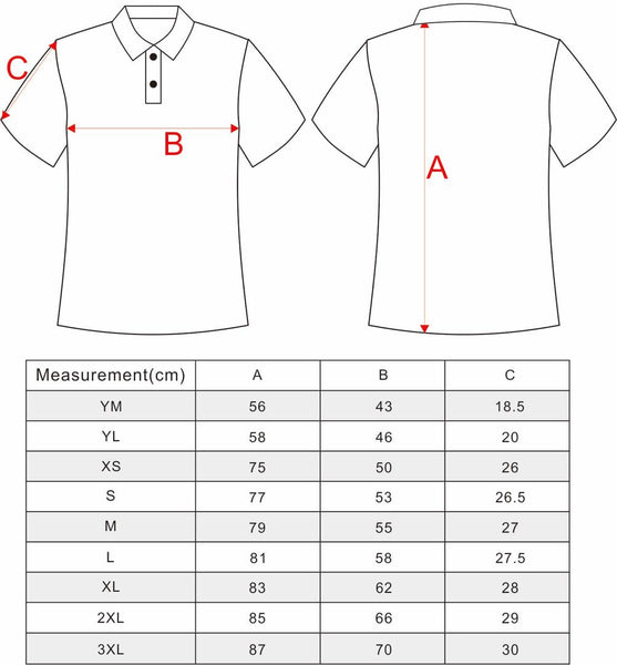 Womens golf shop shirts size chart