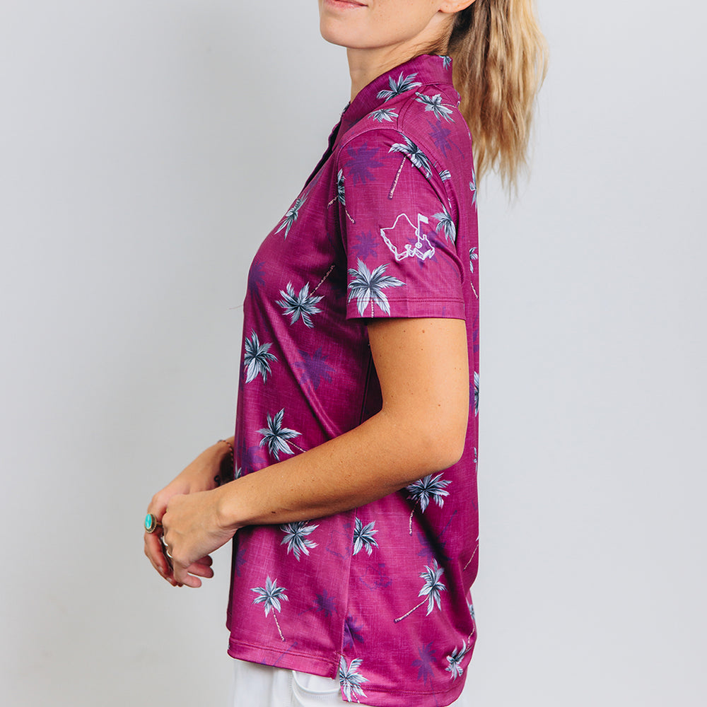 
                      
                        "Berry Coconut Grove" - OGA Women's Polo - Purple Lilikoi
                      
                    