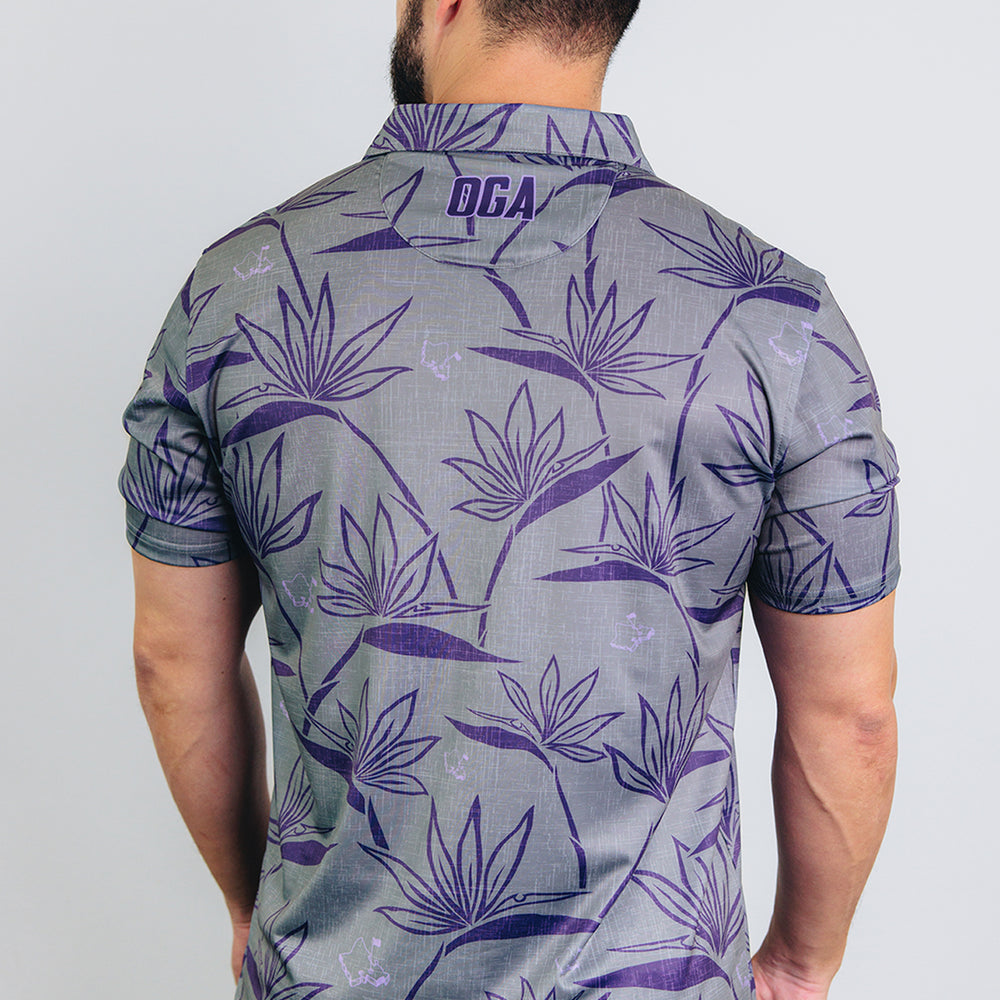 
                      
                        "Birdies of Paradise" Graphite Ube - OGA Men's Polo - Graphite Gray / Ube Purple
                      
                    