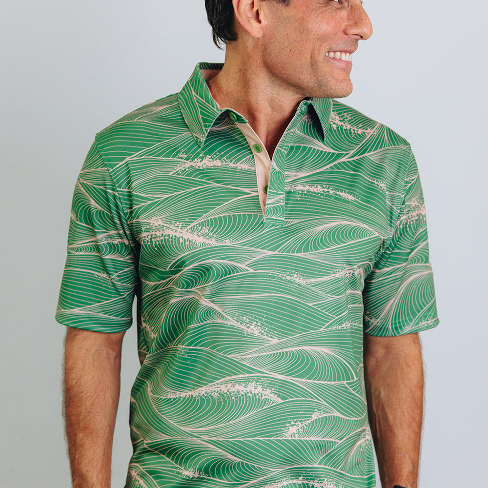 
                      
                        "Fluid" Fern Honey - OGA Men's Polo - Fern Green / Pale Honey
                      
                    