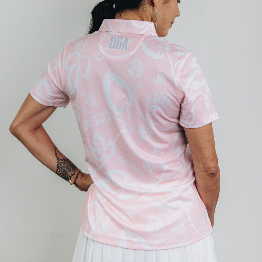 
                      
                        "Local Hops" Pink Ginger - OGA Women's Polo - Pink Guava / White
                      
                    