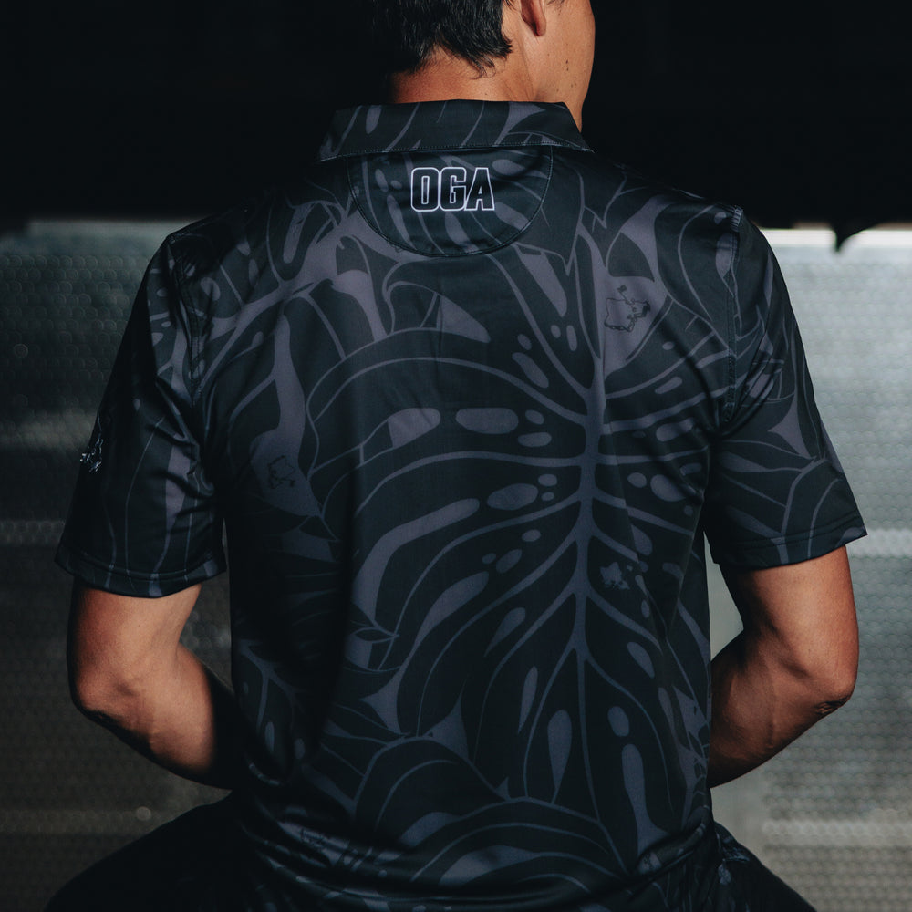 
                      
                        "Monstera 2.0" Obsidian Black - OGA Men's Polo - Black
                      
                    