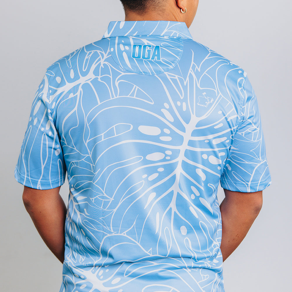 
                      
                        "Monstera 3.0" Blue Smoke - OGA Men's Polo - Blue Smoke / Off White
                      
                    