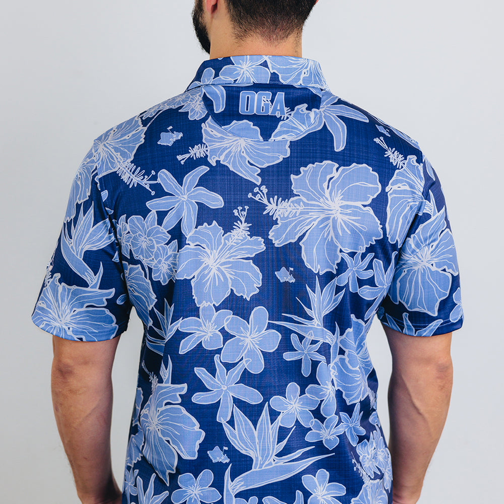 
                      
                        "Sketchy Floral" Deep Sea - OGA Men's Polo - Deep Blue
                      
                    