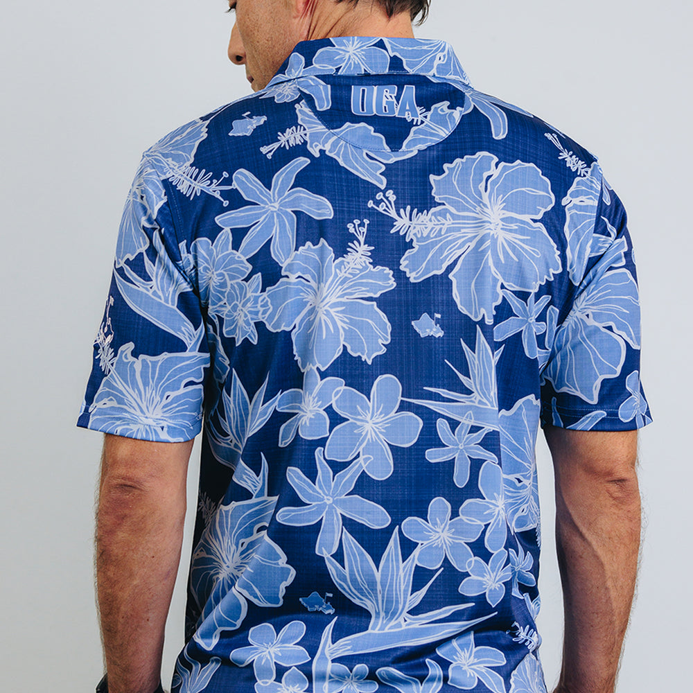 
                      
                        "Sketchy Floral" Deep Sea - OGA Men's Polo - Deep Blue
                      
                    