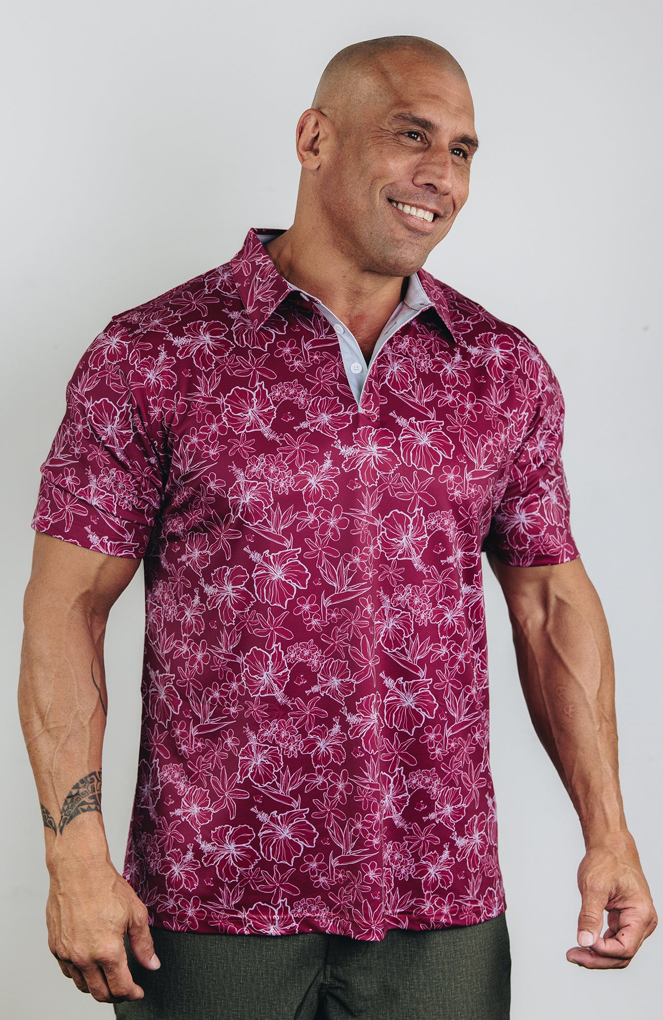 "Small Kine Sketchy" Maroon - OGA Men's Polo - Maroon