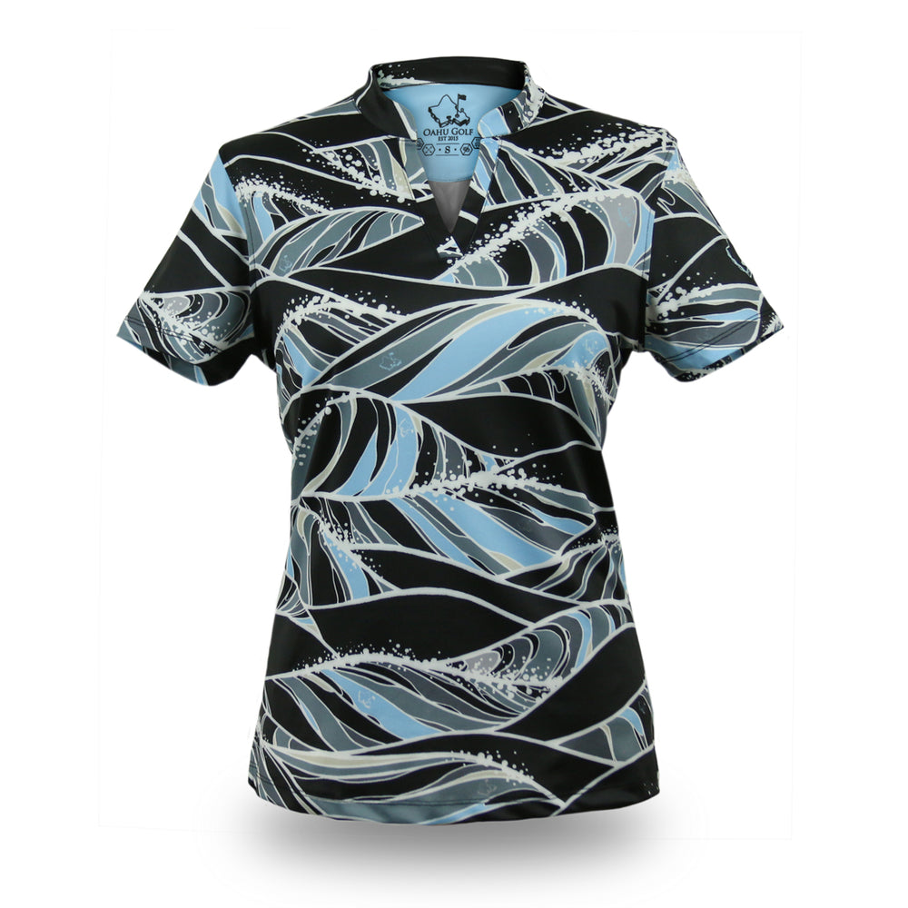 "SWELL Onyx Camo" - OGA Women's Polo - Onyx Black