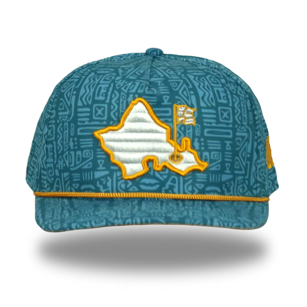 
                      
                        "Tapa Waterman" - 5 Panel Semi-Curved Bill Snapback - Ocean Blues
                      
                    