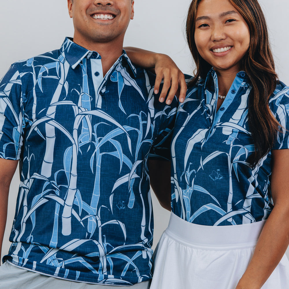 
                      
                        "Sugarcane Indigo Fields"- OGA Women's Polo - Indigo Blue
                      
                    