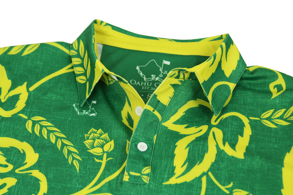 
                      
                        "Wasters 4.0" Local Hops - OGA Men's Polo - Green / Gold
                      
                    