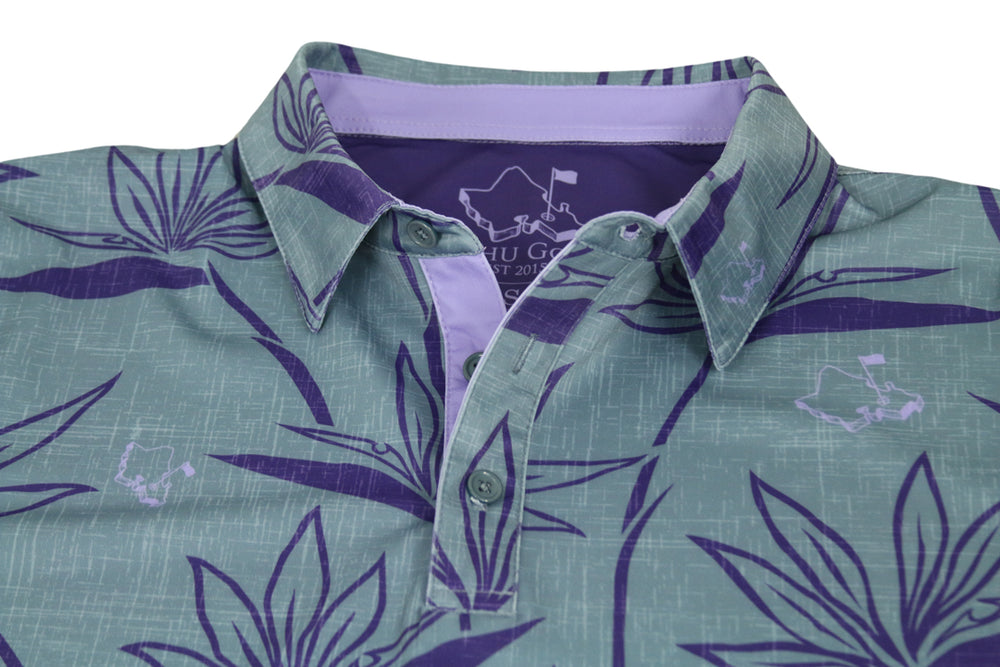 
                      
                        "Birdies of Paradise" Graphite Ube - OGA Men's Polo - Graphite Gray / Ube Purple
                      
                    