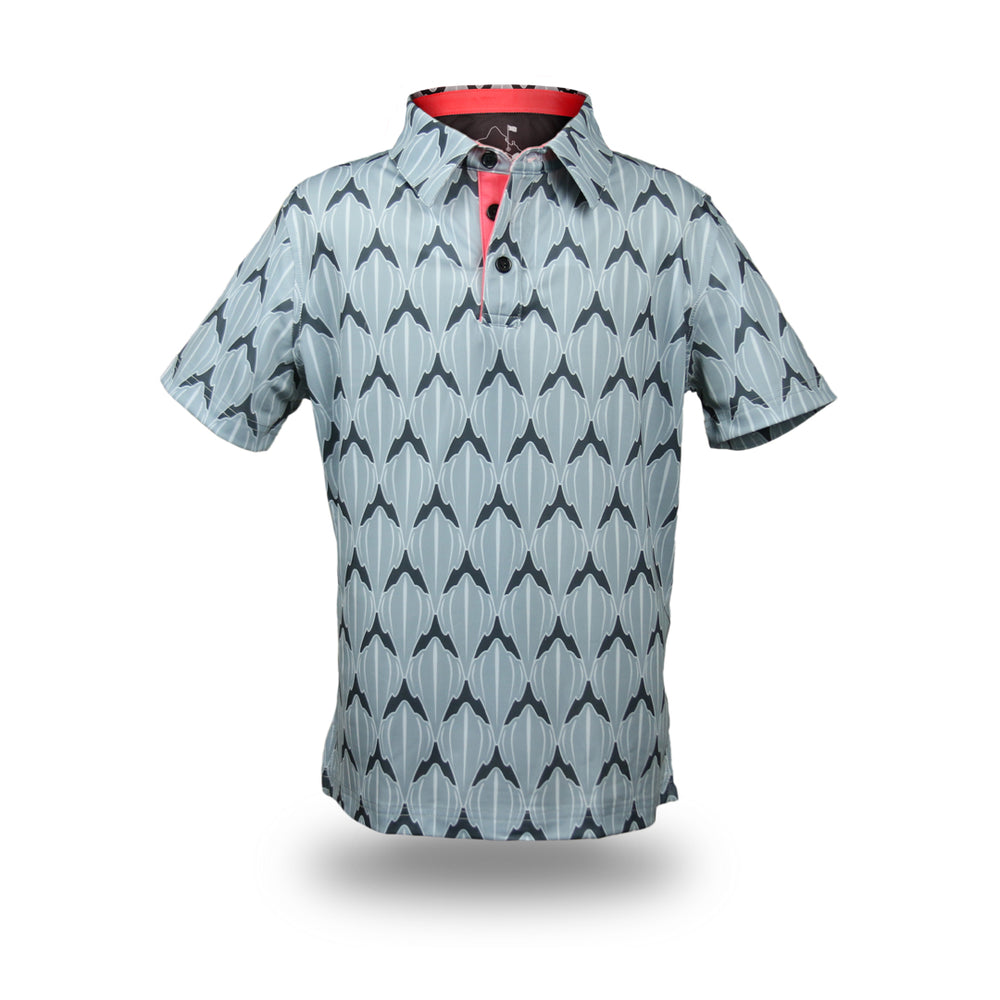 
                      
                        "Shark Skin" Steel Gray - OGA Youth Polo - Steel Gray / Coral Pop
                      
                    